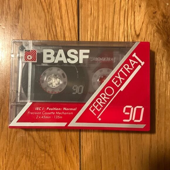 BASF Ferro Extra I 90 Minute Blank Audio Cassette Tape 1 one New Sealed tape - Picture 7 of 7